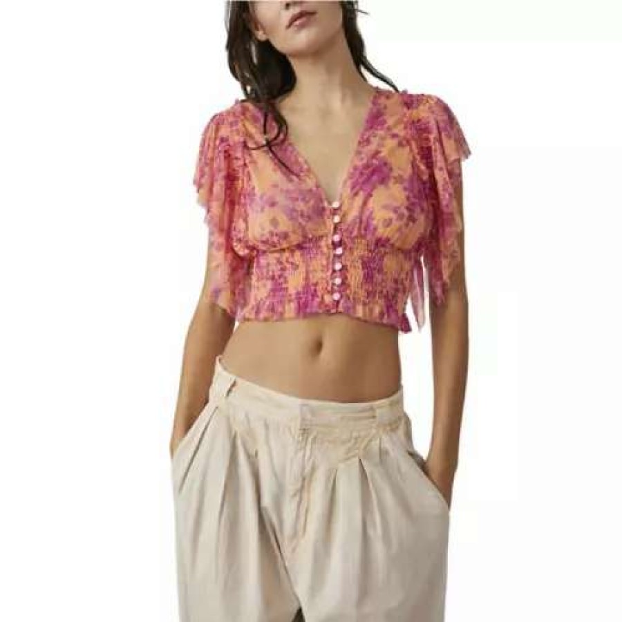 Shirts * | Women'S Free People Sugar Blouse Hot Tropics