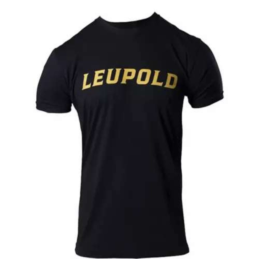 Shirts * | Men'S Leupold Wordmark T-Shirt Black/Gold