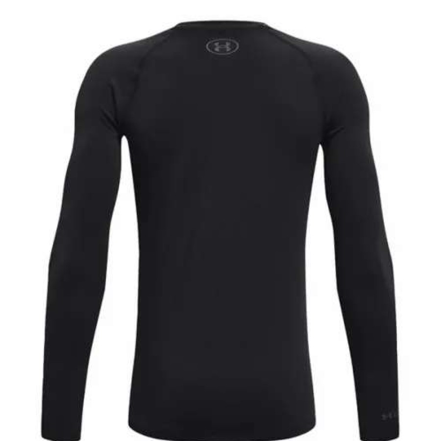 Shirts * | Boys' Under Armour Base 2.0 Long Sleeve Base Layer Crew Black/Pitch Grey