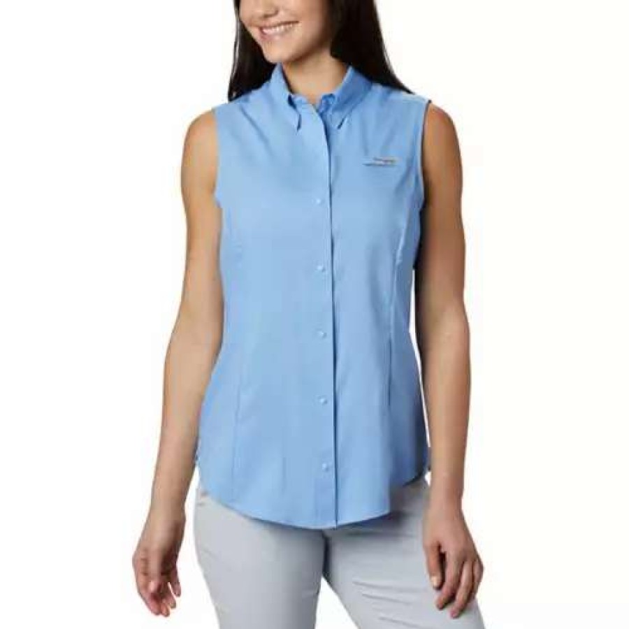 Shirts * | Women'S Columbia Pfg Tamiami Ii Sleeveless Shirt Whitecap