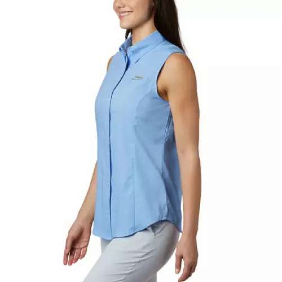 Shirts * | Women'S Columbia Pfg Tamiami Ii Sleeveless Shirt Whitecap