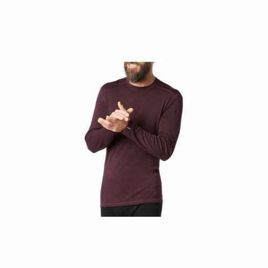 Shirts * | Men'S Smartwool Thermal Merino Base Layer Colorblock Crew