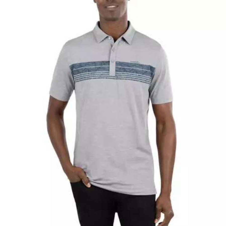 Shirts * | Men'S Travismathew River Town Golf Polo Heather Medium Grey