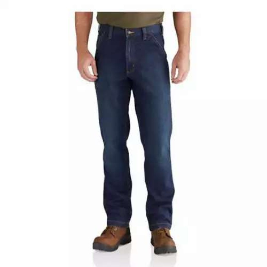 Pants * | Men'S Carhartt Rugged Flex Relaxed Dungaree Jeans Superior