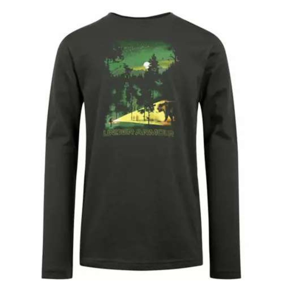 Shirts * | Boys' Under Armour Shadow Light Long Sleeve Shirt Green