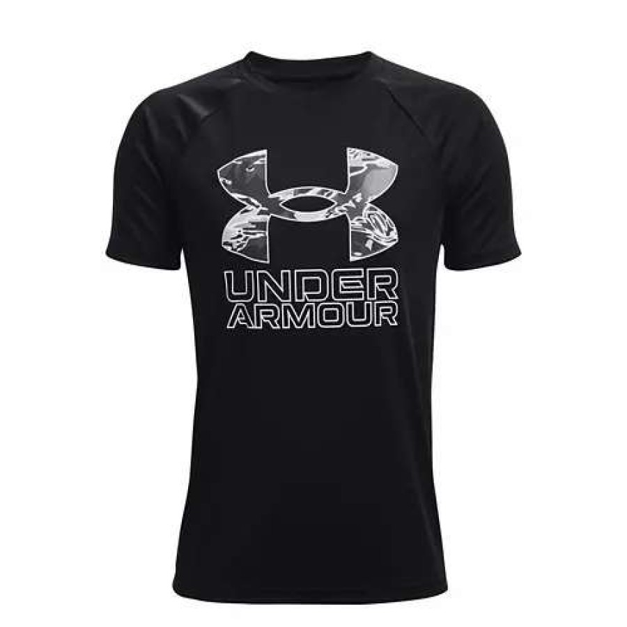 Shirts * | Boys' Under Armour Hybrid Print Fill Tech Short Sleeve T-Shirt