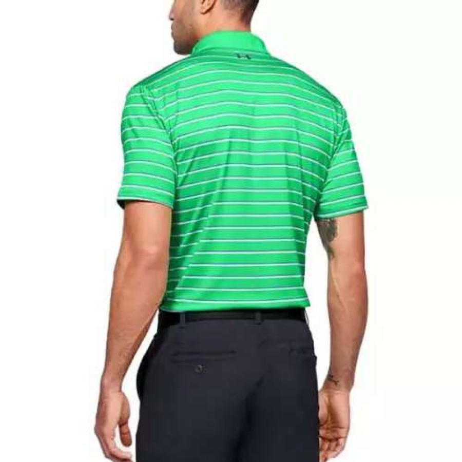 Shirts * | Men'S Under Armour Performance Stripe Polo Vapor Green/Escape