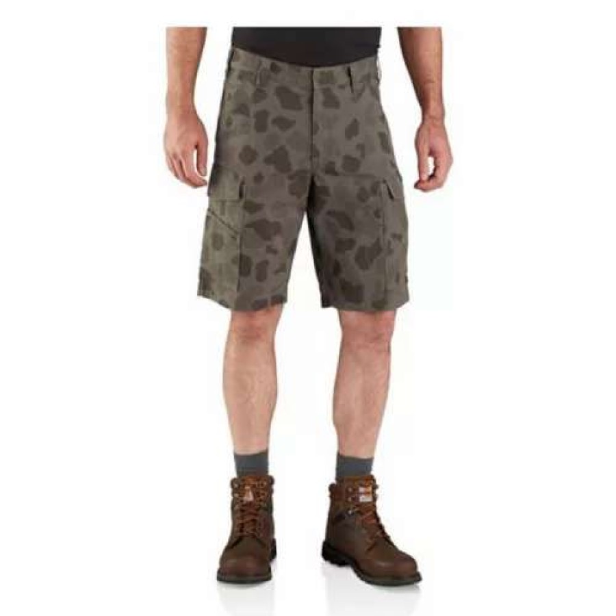 Shorts * | Men'S Carhartt Rugged Flex Relaxed Fit Canvas Work Cargo Shorts