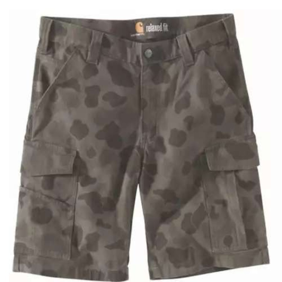 Shorts * | Men'S Carhartt Rugged Flex Relaxed Fit Canvas Work Cargo Shorts