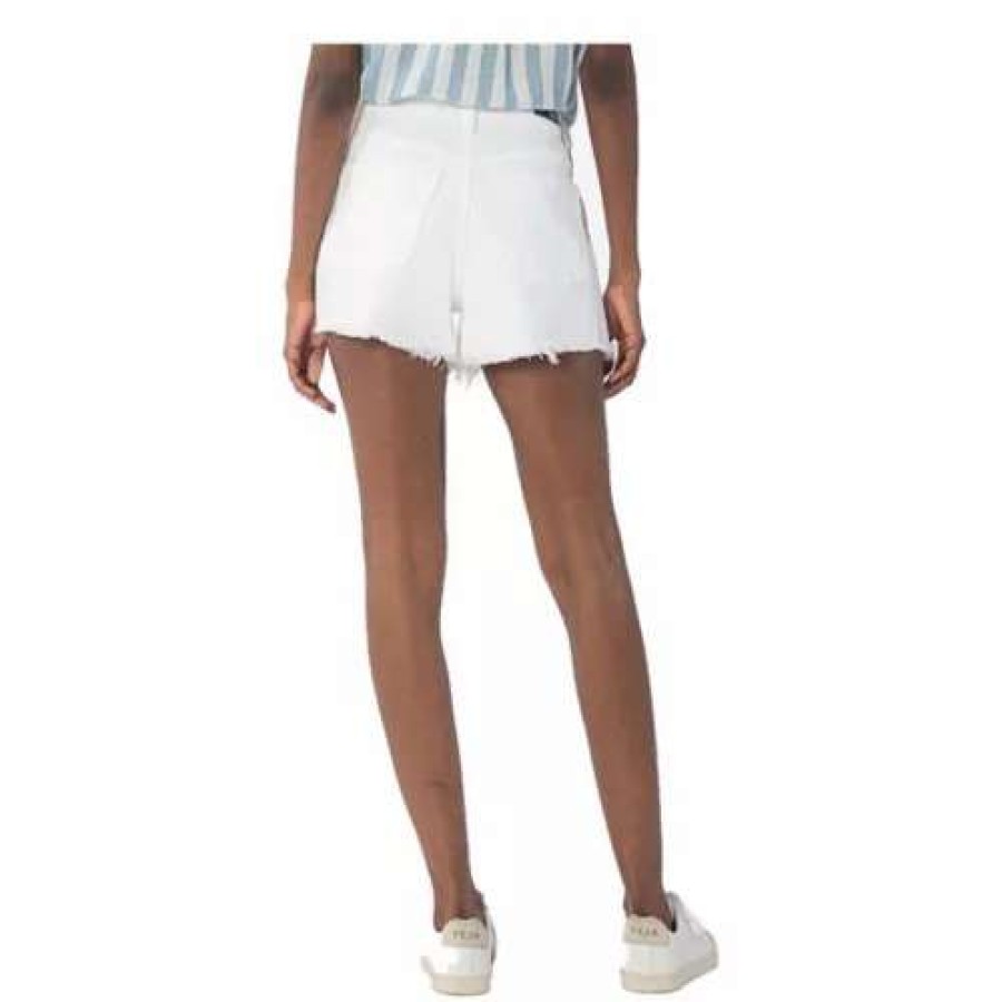 Shorts * | Women'S Kut From The Kloth Jane High Rise Patch Jean Shorts White