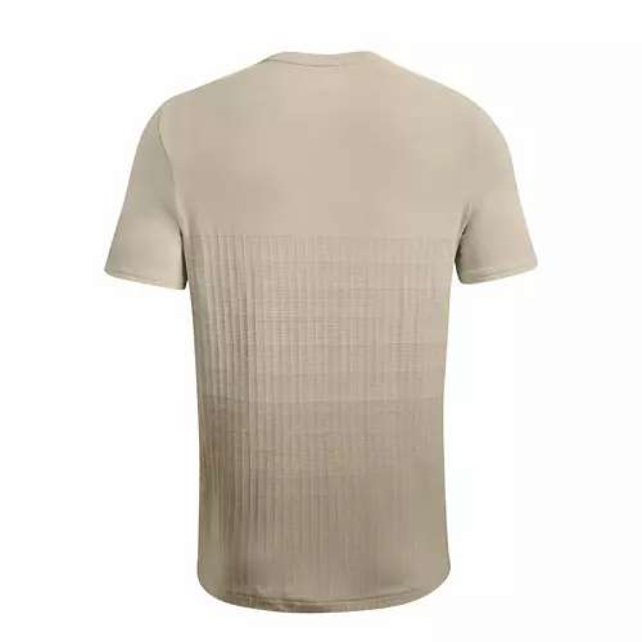 Shirts * | Men'S Under Armour Seamless Lux T-Shirt Stone Khaki Grey Heather S