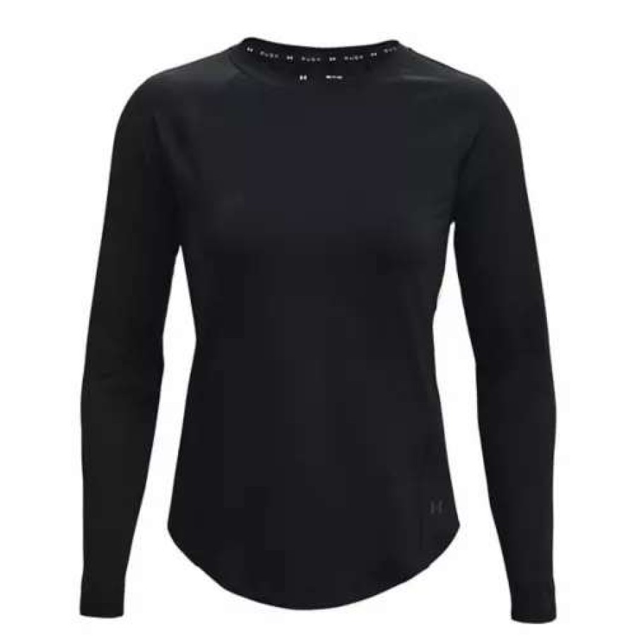 Shirts * | Women'S Under Armour Rush Long Sleeve Shirt Black / Iridescent