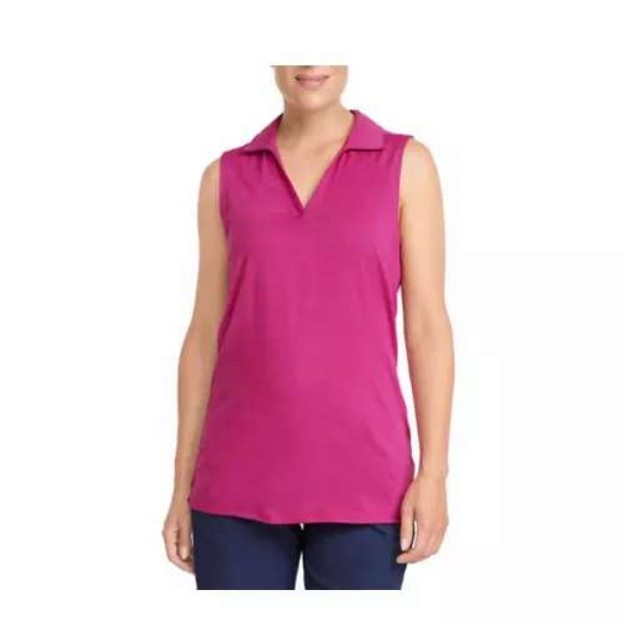 Shirts * | Women'S Puma Cloudspun Coast Sleeveless Golf Polo