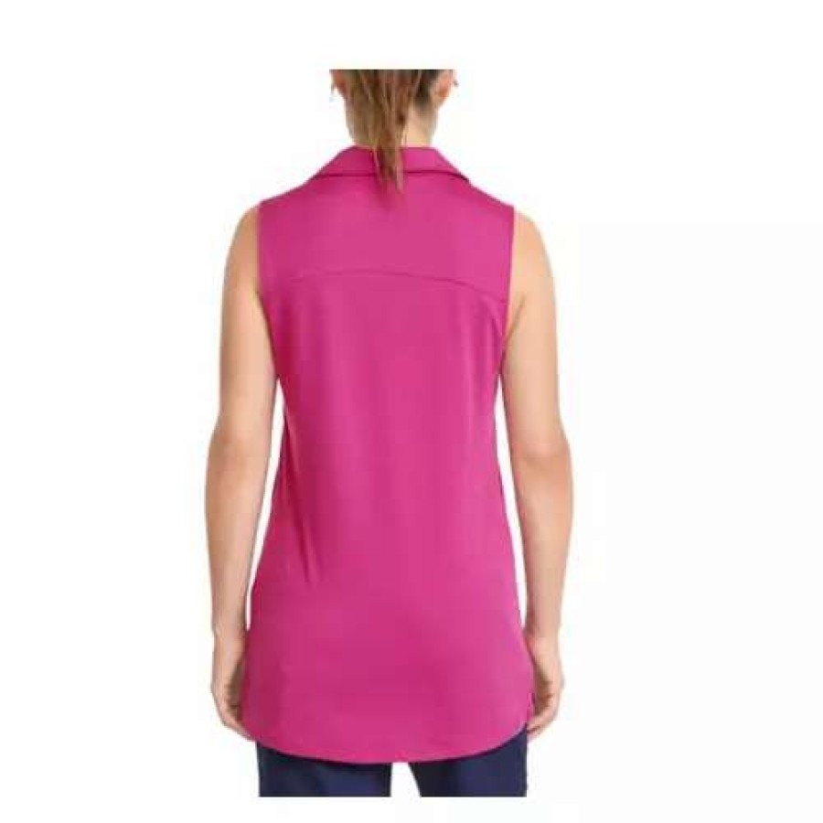 Shirts * | Women'S Puma Cloudspun Coast Sleeveless Golf Polo