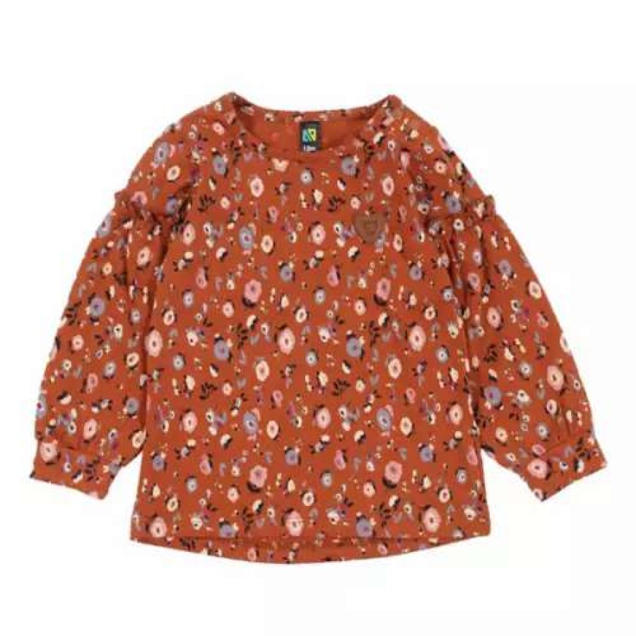 Shirts * | Baby Girls' Nano All Over Print Floral Long Sleeve Shirt Ginger