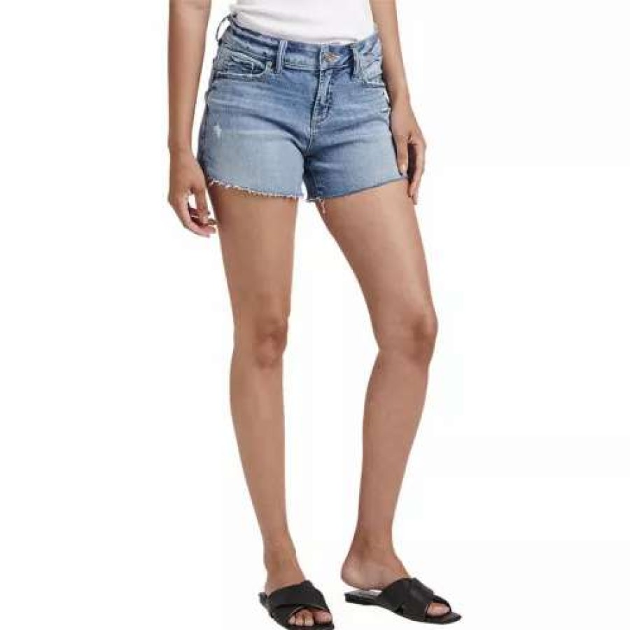 Shorts * | Women'S Silver Jeans Co. 4In Elyse Jean Shorts Indigo