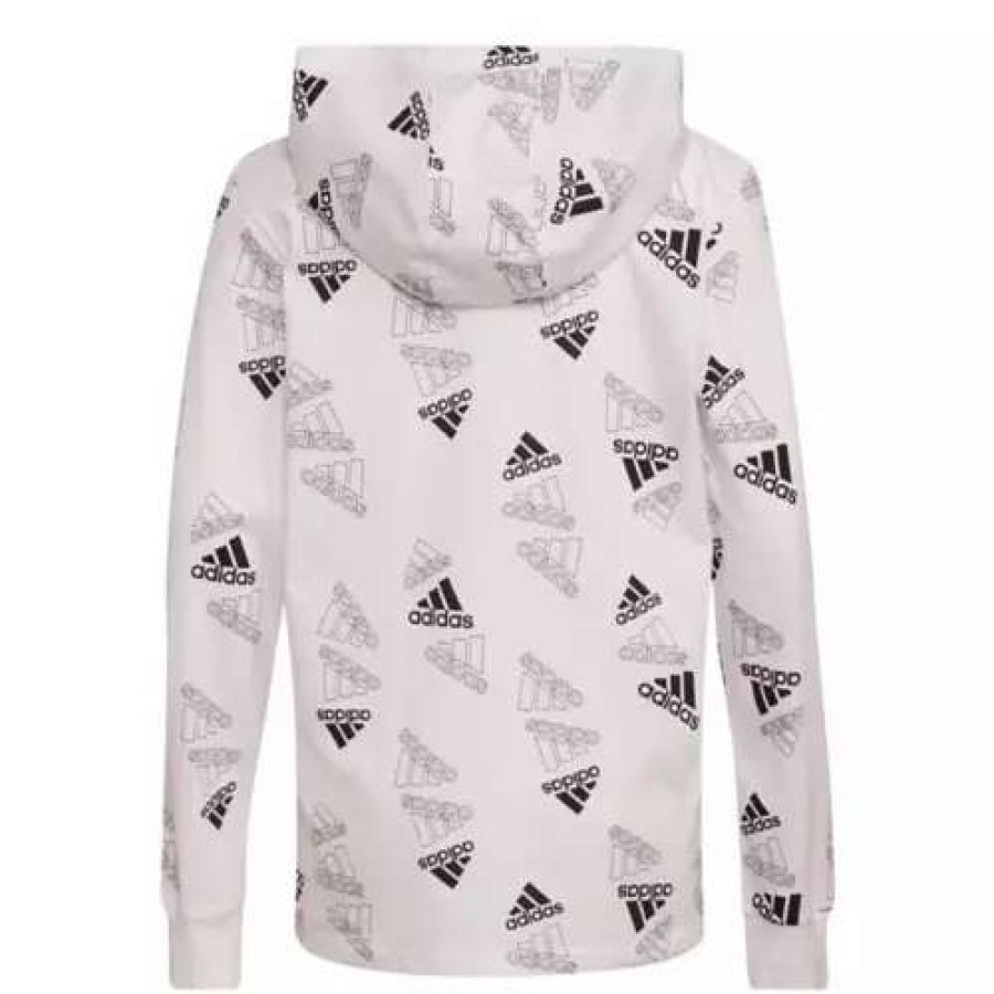 Shirts * | Boys' Adidas Tubing Badge Of Sport Hooded T-Shirt