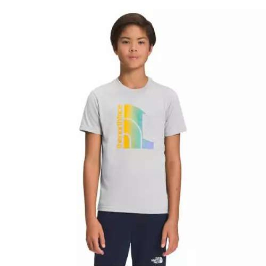 Shirts * | Boys' The North Face Short Sleeve Tri-Blend Graphic Tee