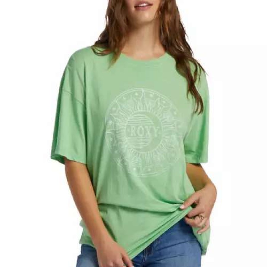 Shirts * | Women'S Roxy Circle Time T-Shirt Green