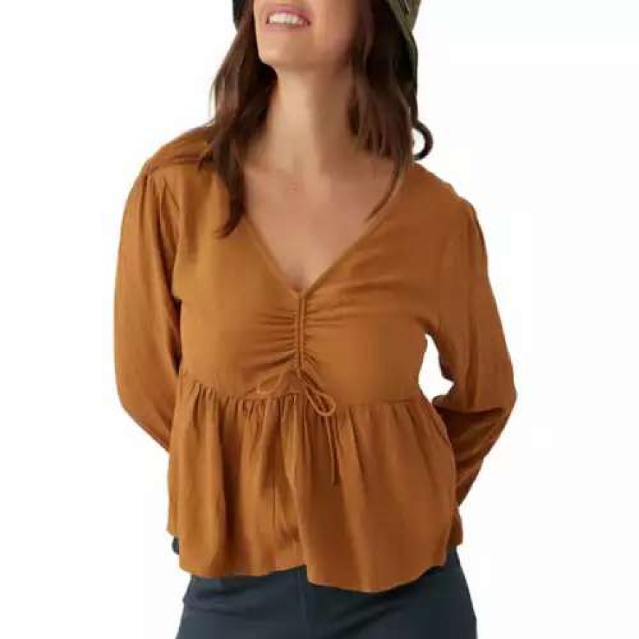 Shirts * | Women'S O'Neill Carlotta Top Camel