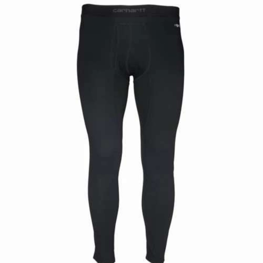 Pants * | Men'S Carhartt Base Force Midweight Classic Base Layer Pants Black