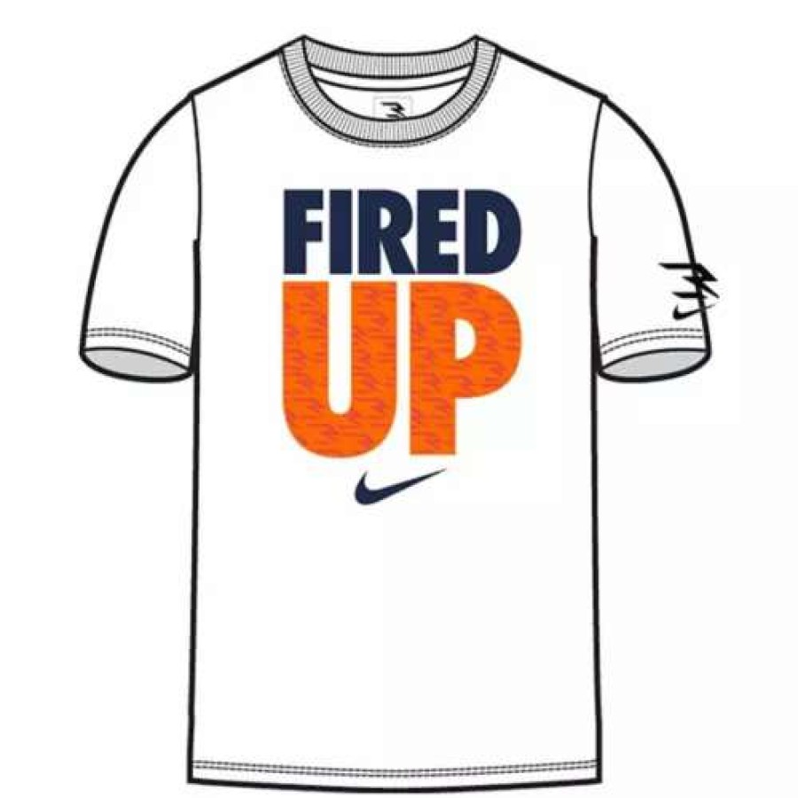 Shirts * | Boys' Nike Fired Up T-Shirt White Multi