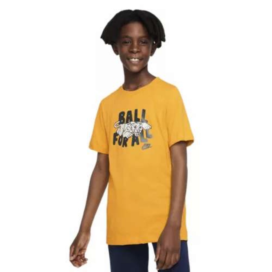 Shirts * | Boys' Nike Sportswear Culture Of Basketball T-Shirt Yellow Ochre