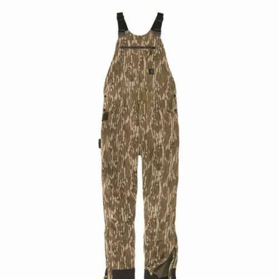 Bibs & Overalls * | Men'S Carhartt Super Dux Relaxed Fit Insulated Bibs Mossy Oak Bottomland