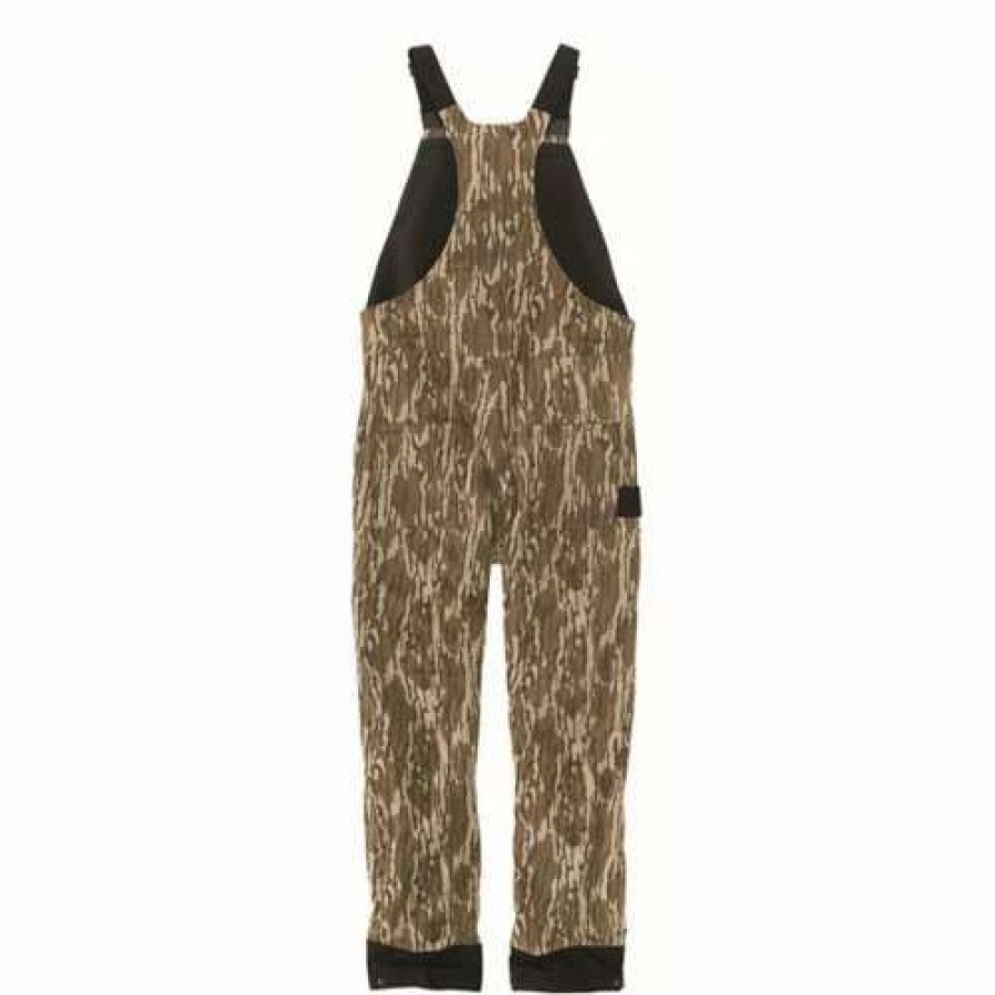 Bibs & Overalls * | Men'S Carhartt Super Dux Relaxed Fit Insulated Bibs Mossy Oak Bottomland