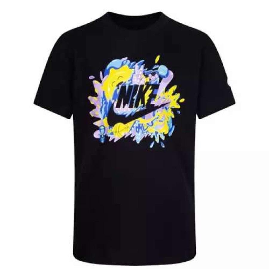 Shirts * | Boys' Nike Slpash T-Shirt Black