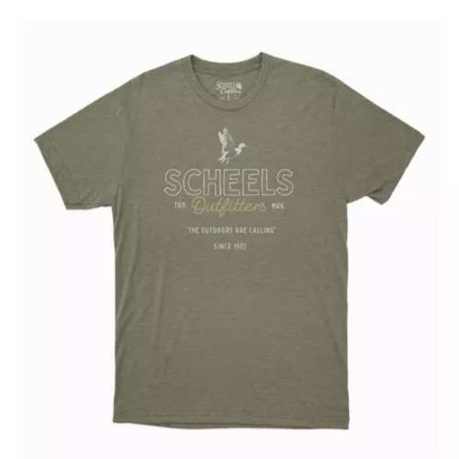 Shirts * | Scheels Outfitters Men'S Scheels Outfitter Mallard Duck T-Shirt Olive Heather