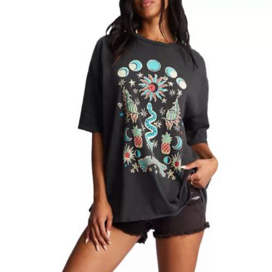 Shirts * | Women'S Billabong Into The Mystic T-Shirt Off Black