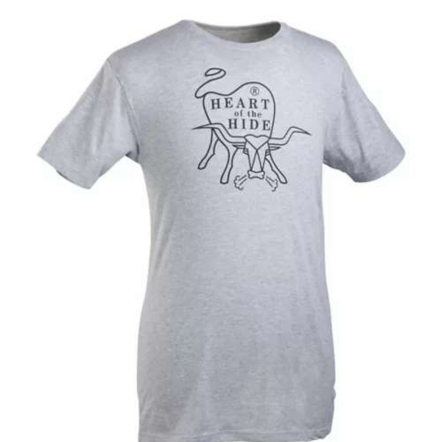 Shirts * | Men'S Rawlings Heart Of The Hide T-Shirt Grey Heather