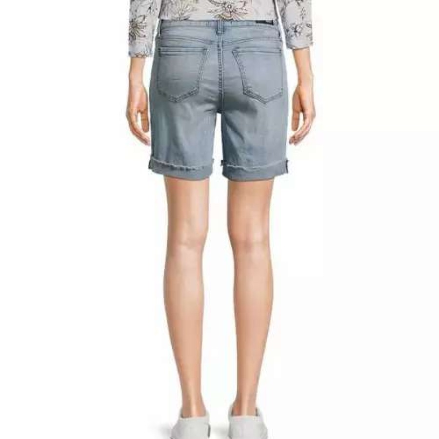 Shorts * | Women'S Kut From The Kloth Catherine Exposed Button Fly Rolled Raw Hem Boyfriend Jean Shorts Need