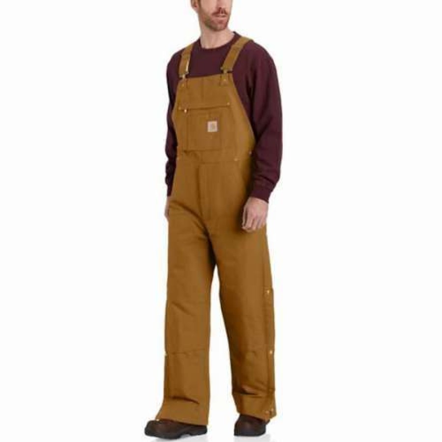 Bibs & Overalls * | Carhartt Loose Fit Firm Duck Insulated Bib