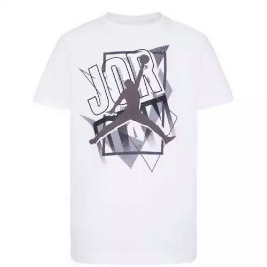 Shirts * | Boys' Jordan Break The Frame T-Shirt White