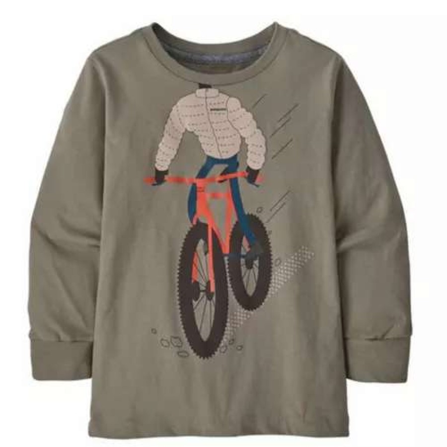 Shirts * | Baby Boys' Patagonia Long Sleeve Graphic Organic T-Shirt