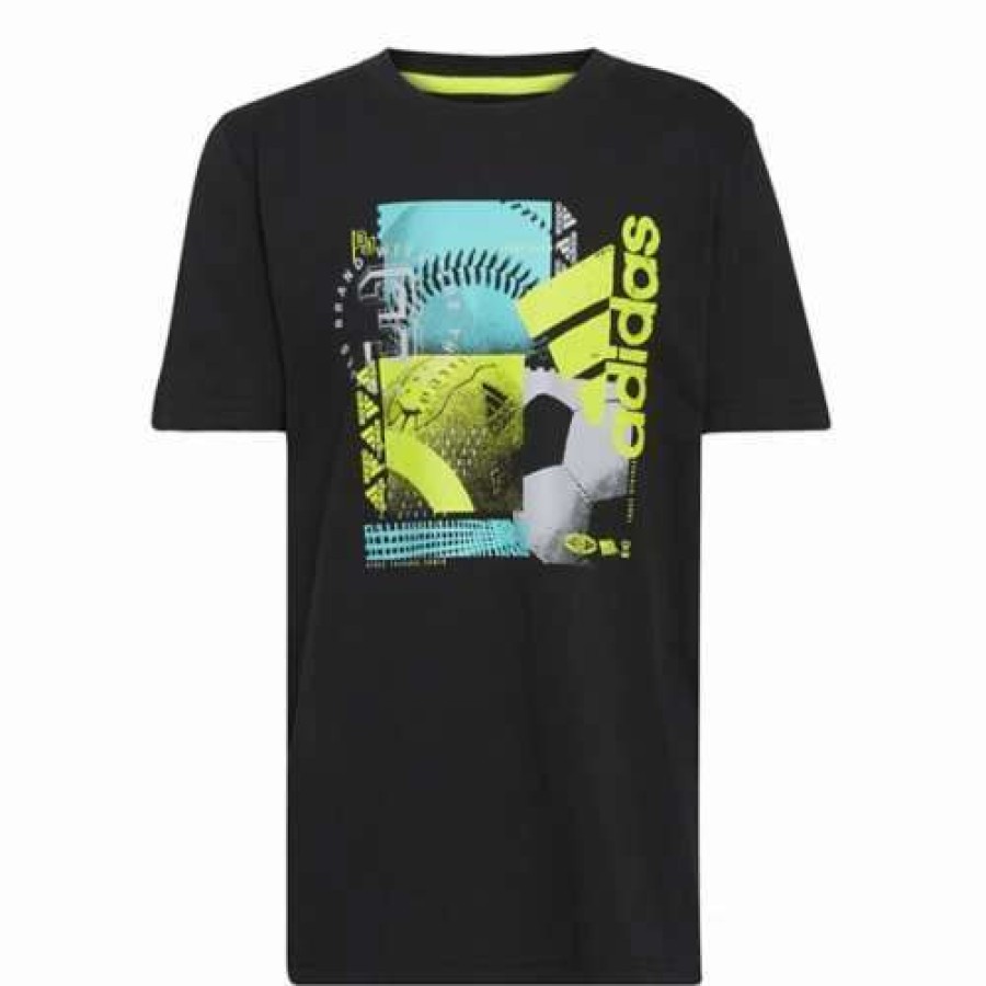 Shirts * | Boys' Adidas Sports 22 T-Shirt Black Green