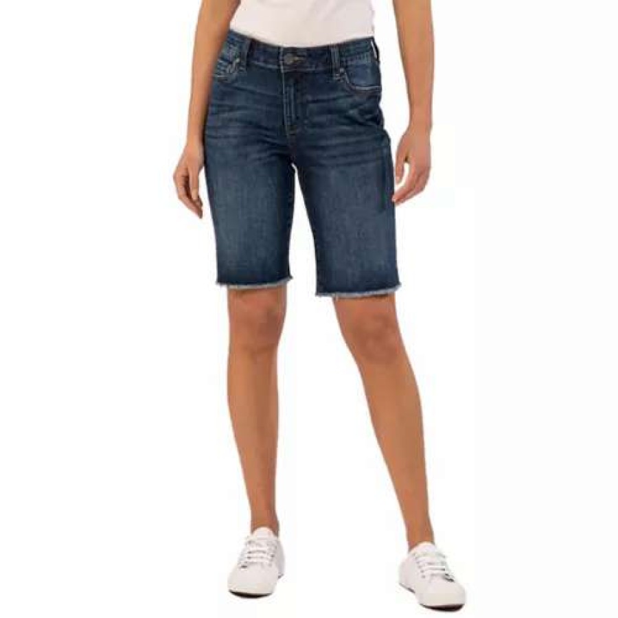 Shorts * | Women'S Kut From The Kloth High Rise Bermuda Jean Shorts Donna Wash