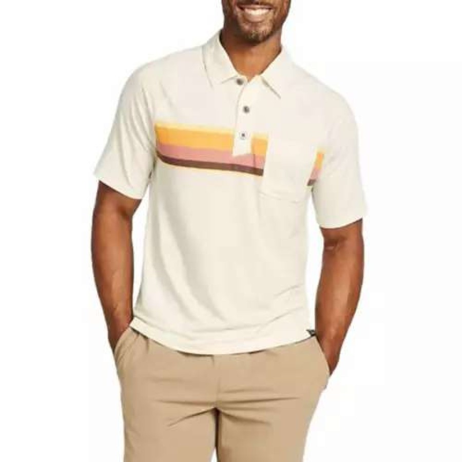 Shirts * | Men'S L.L.Bean Everyday Sunsmart Regular Polo Cream/Multi Stripe