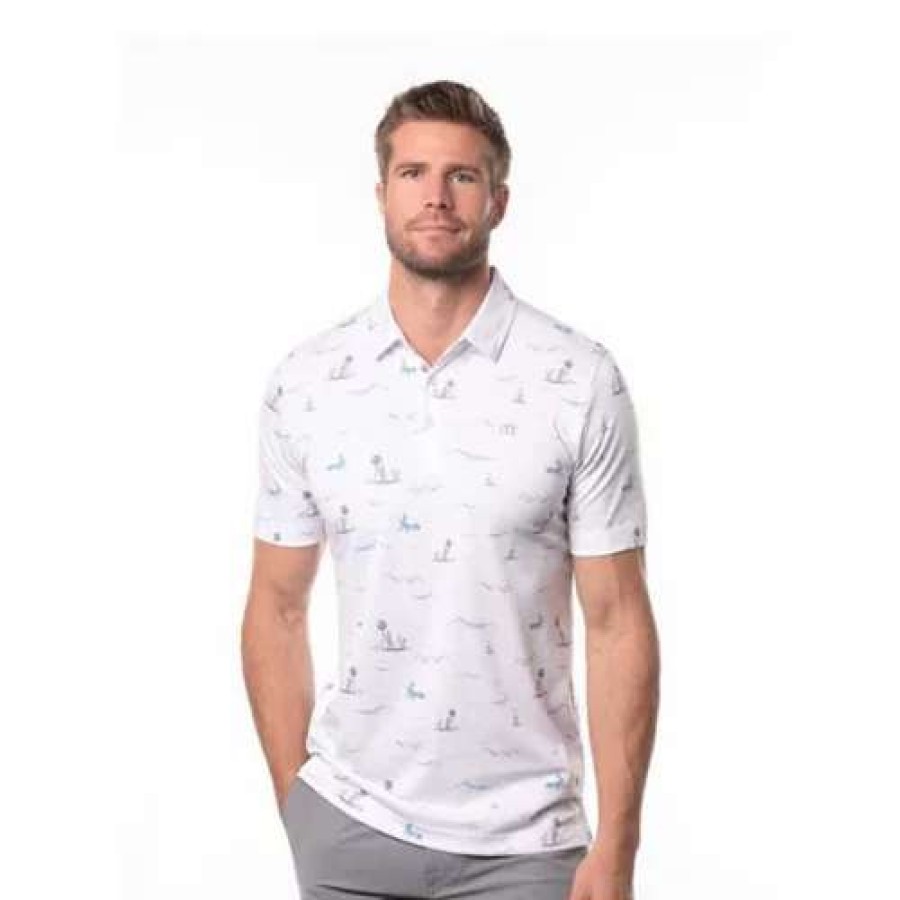 Shirts * | Men'S Travismathew Warp Drive Golf Polo White