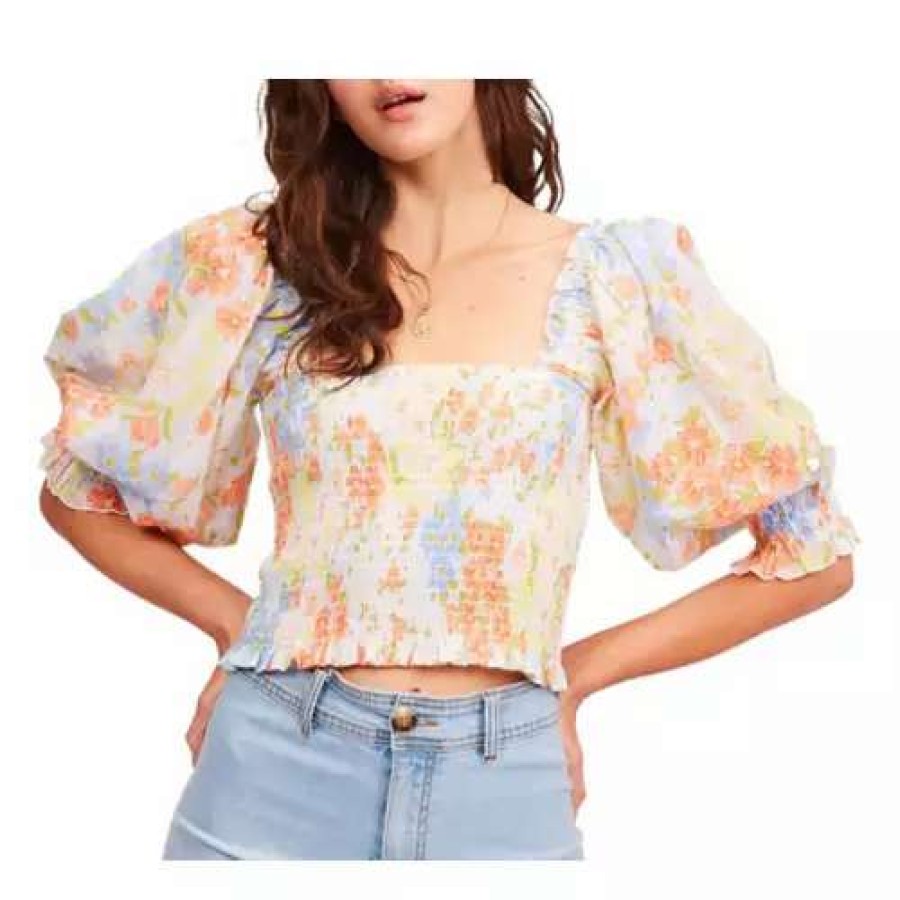 Shirts * | Women'S Billabong Feeling Groovy Top White Multi