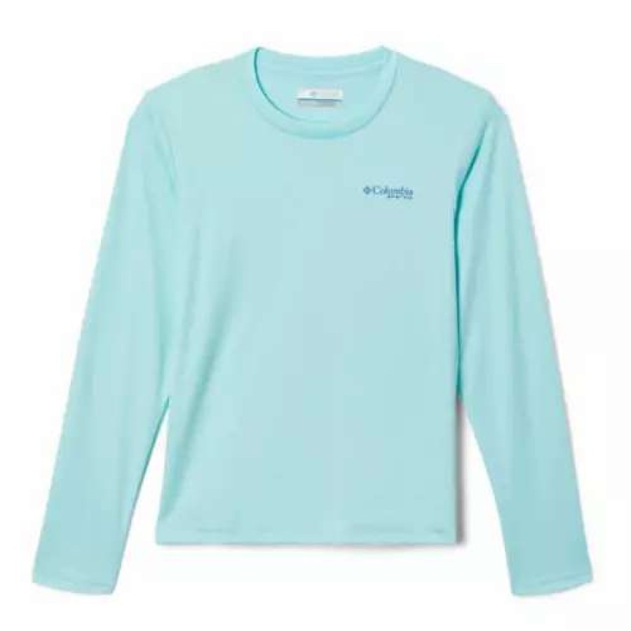 Shirts * | Boys' Columbia Pfg Elements Long Sleeve Shirt Gulf