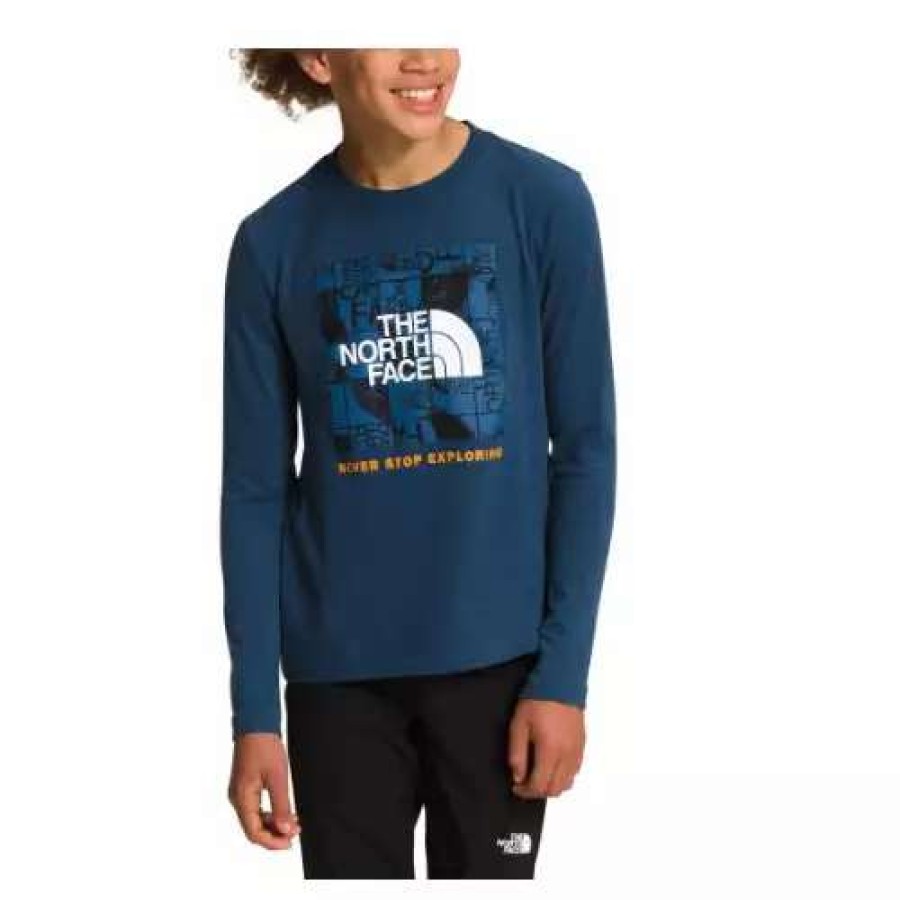 Shirts * | Boys' The North Face Long Sleeve Graphic T-Shirt