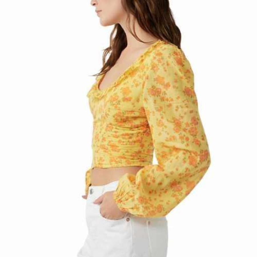 Shirts * | Women'S Free People Another Life Print Blouse Honey