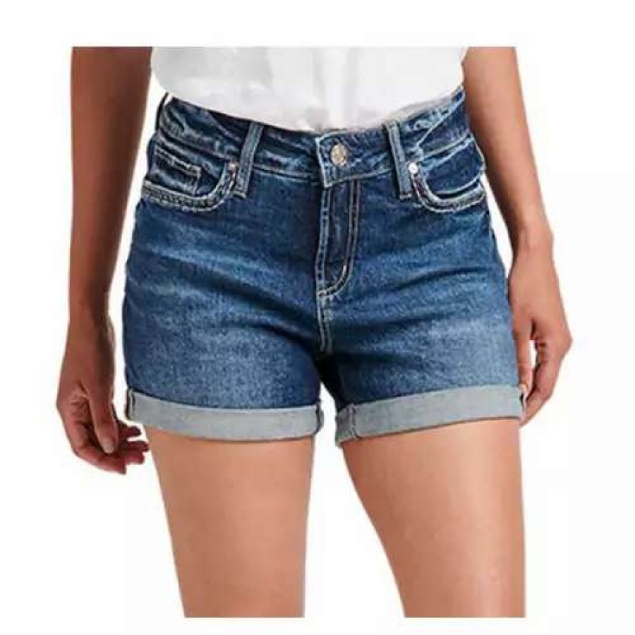 Shorts * | Women'S Silver Jeans Co. Elyse Jean Shorts Indigo 395