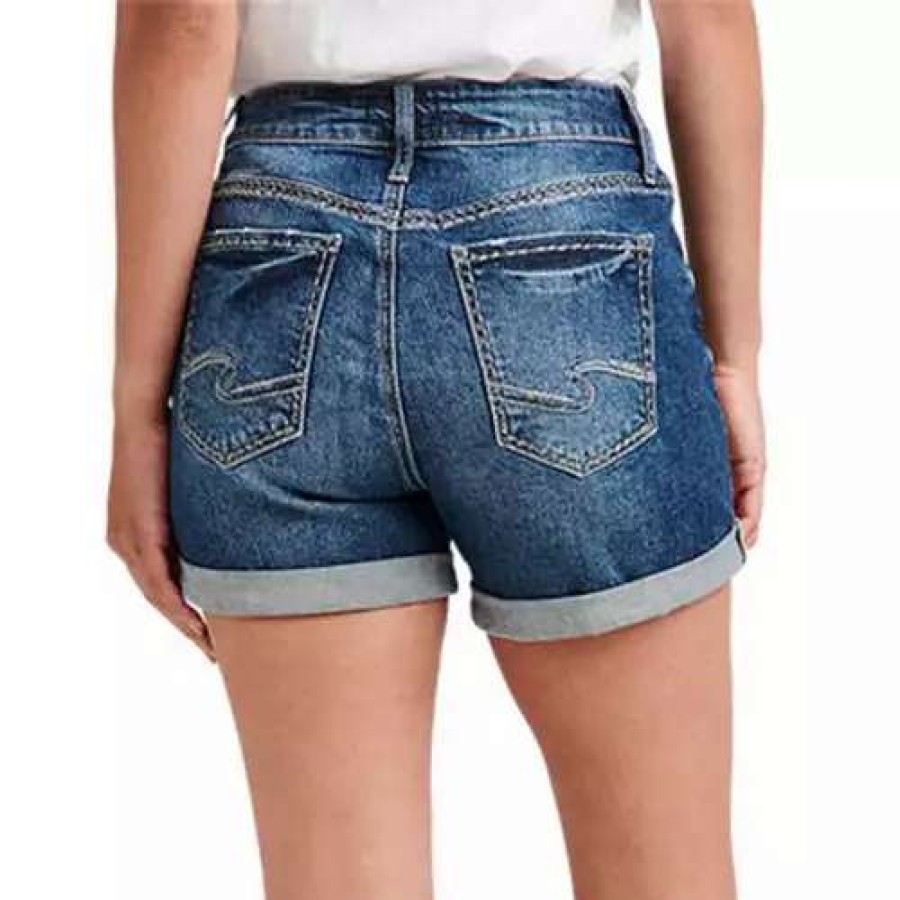 Shorts * | Women'S Silver Jeans Co. Elyse Jean Shorts Indigo 395