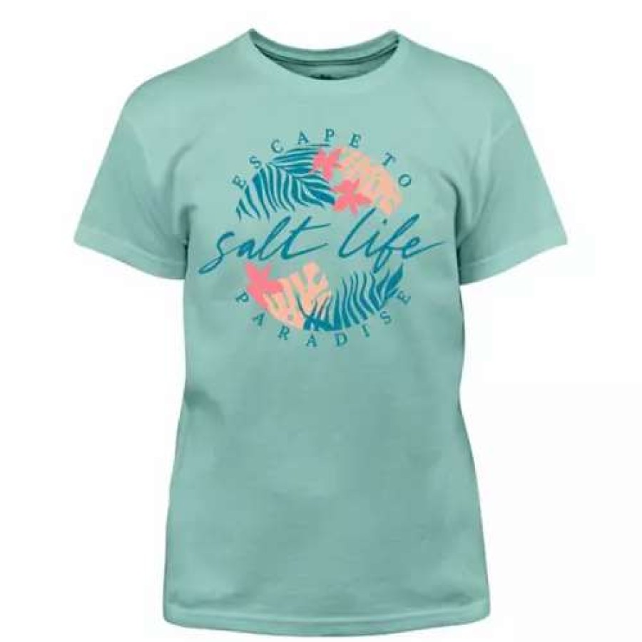 Shirts * | Girls' Salt Life Oasis T-Shirt Aruba Blue