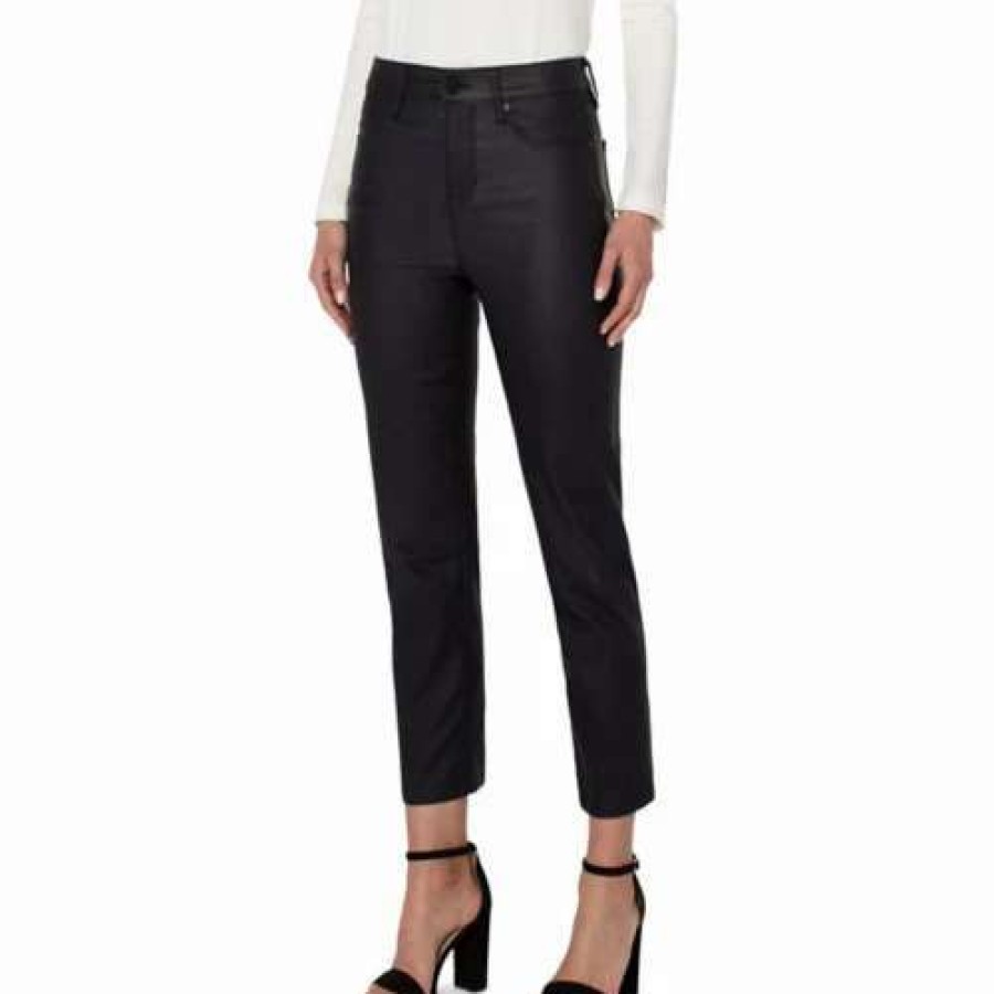 Pants * | Women'S Liverpool Los Angeles Kennedy Cropped Straight Pants Black