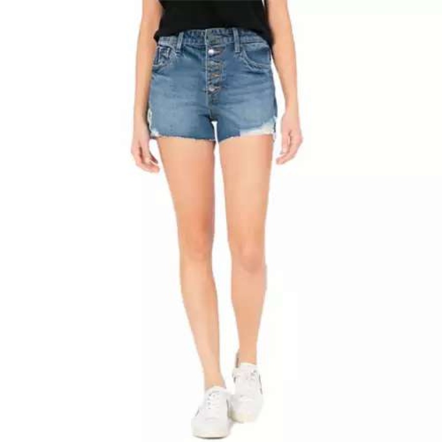 Shorts * | Women'S Kut From The Kloth Jane High Rise Open Button Jean Shorts Sprinkle